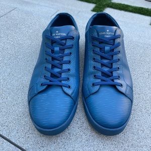 Louis Vuitton Blue Leather Sneakers